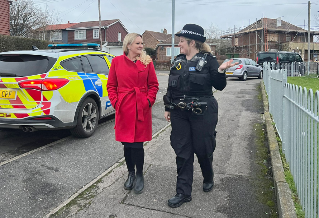 Amanda Martin MP with local police
